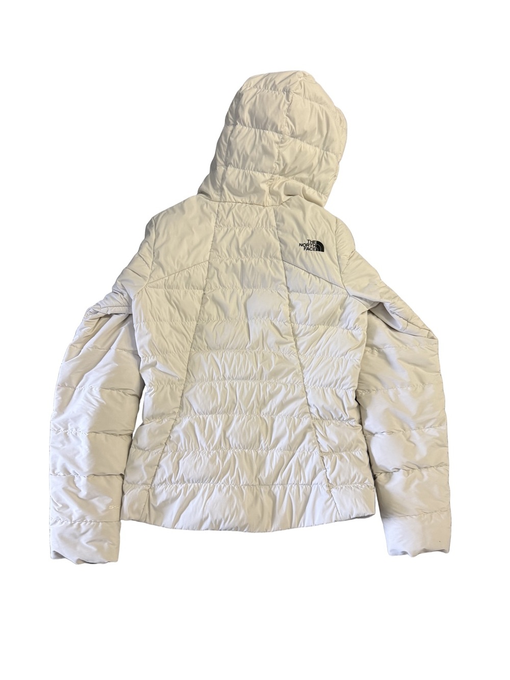 The North Face Women's Cream Hooded Puffer Jacket - Picture 2 of 4